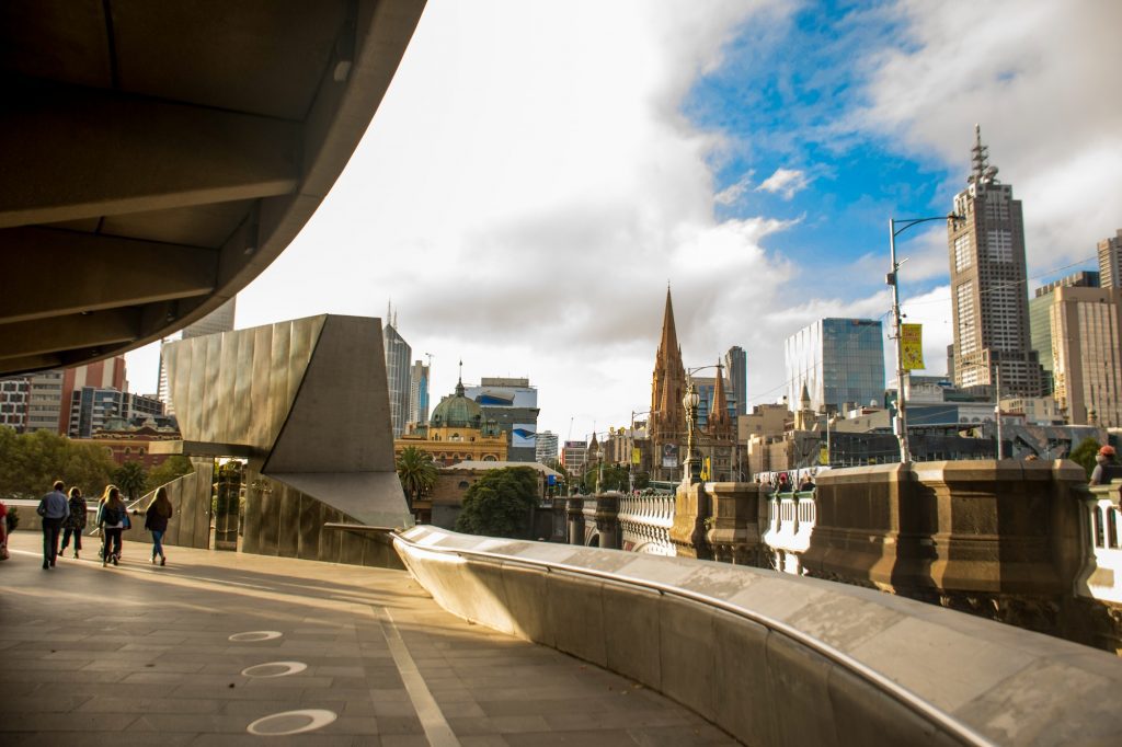 City views. Riverside Quay, Southbank. Melbourne, Australia