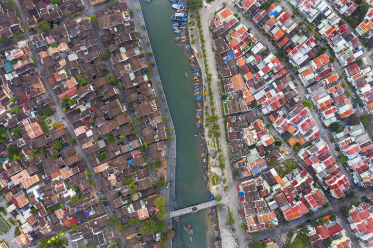 aerial view of Hoi An, Ancient Town, in vietnam