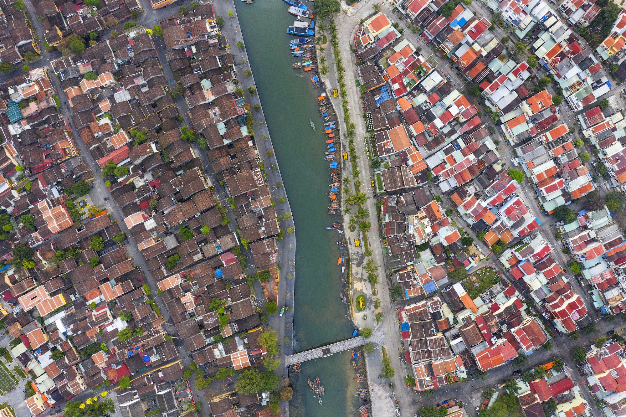 aerial view of Hoi An, Ancient Town, in vietnam
